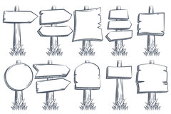 Houten- en metalen bordjes