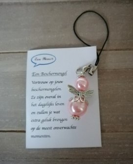 Beschermengel roze parelmoer