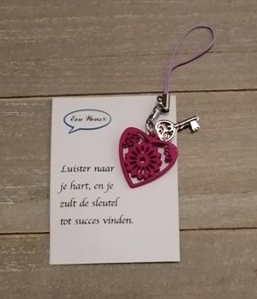 Luister naar je hart, geluksbrenger met sleutel