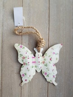 Metalen vlinder bloemetjes