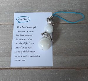 Beschermengel wit/melkglas