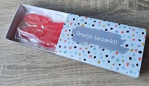 Onwijs bedankt, cadeaudoosje met snoep