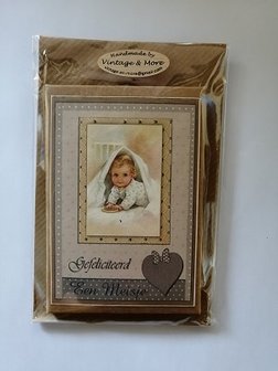 Zeepkaartje, gefeliciteerd een meisje