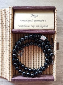 Herenketting van natuursteen Onyx