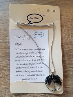 Tree of Life ketting Onyx