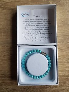 Dames armband Turquoise met infinity kraal