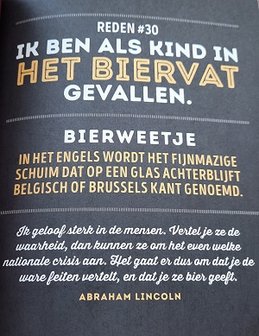 Achterkant van het cadeauboek 101 goede redenen om bier te drinken