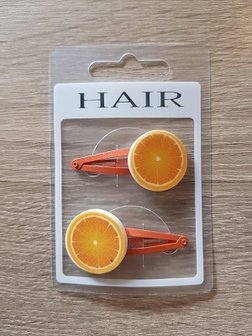 Set haarspelden, sinaasappel