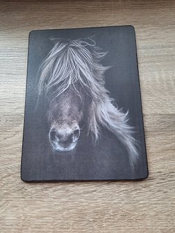 Vintage bordje met afbeelding paard