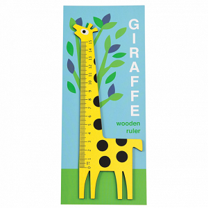 Houten kinderliniaal giraffe