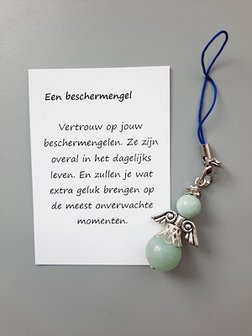 Beschermengel van natuursteen Amazoniet