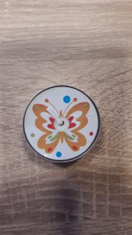 Waxinelichtjes, vlinder oranje