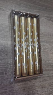 Kaars, goud met ster