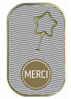Cake in blik "merci"
