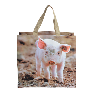 Tas met dierenprint, biggetje