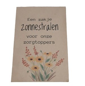 Een zakje zonnestralen voor onze zorgtoppers