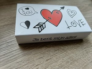 (snoep) cadeaudoosje, I love you, jij bent mijn alles!