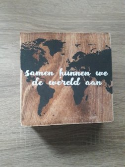 Tekstblok, samen kunnen we de wereld aan.