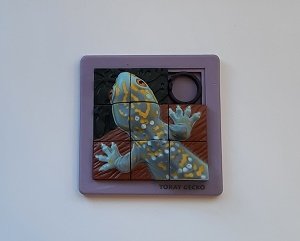 3d schuifpuzzel, gekko