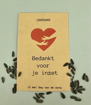 Bedankt voor je inzet (zonnebloemzaden)