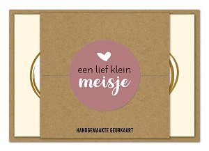 Een handgemaakte geurkaart; hoera een meisje