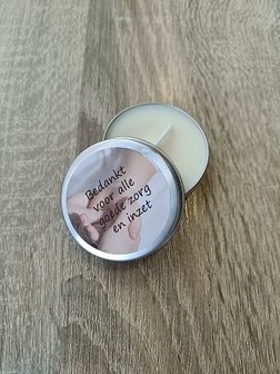 Kaars, bedankt voor alle goede zorg en inzet