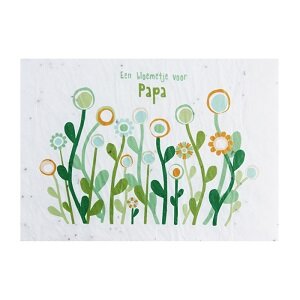 Een bloei/groeikaart "een bloemetje voor papa"