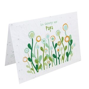 Een bloei/groeikaart "een bloemetje voor papa"