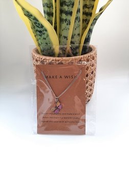 Ketting vlinder "make a wish"