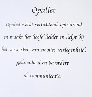 Beschrijving natuursteen Opaliet