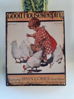 Metalen bord "good housekeeping"