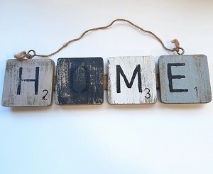 Houten bord &quot;home&quot;