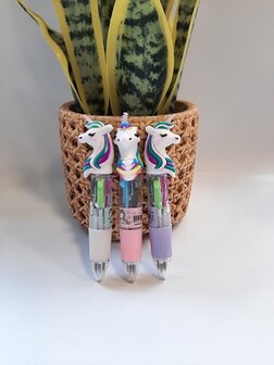 Unicorn 4 kleuren pen