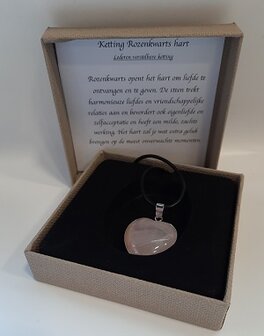 Ketting met natuursteen Rozenkwarts