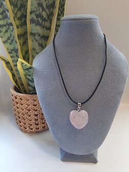Ketting met natuursteen Rozenkwarts