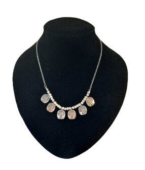 Ketting zilver rose