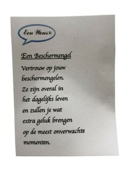 Beschermengel-rood-zilver kaartje
