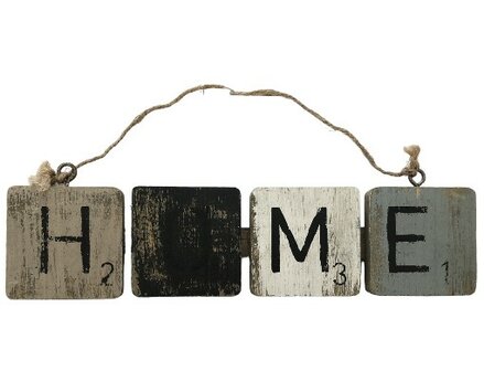 Houten bord home