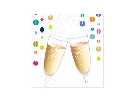 Mini pop-up card champagne