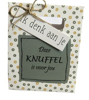 Deze knuffel is voor jou ik denk aan je