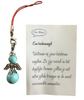 Beschermengel natuursteen turquoise