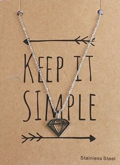 Ketting met diamant hanger