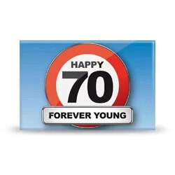 Magneet  Happy 70 forever young