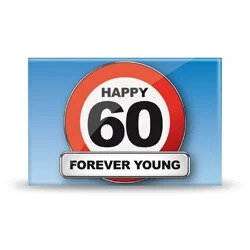 Magneet  Happy 60 forever young