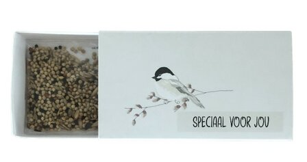 Speciaal voor jou vogelvoer in een doosje