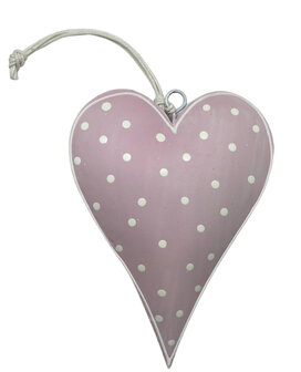 Metalen hanger roze hart