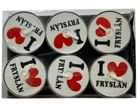 I love Frysl&acirc;n waxinelichtjes