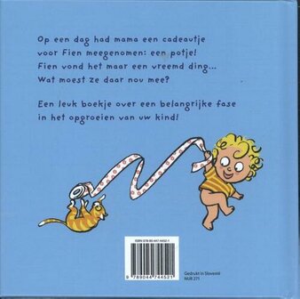 Fien gaat op het potje achterkant van het boekje