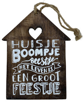 Huisje, boompje, beestje hanger 