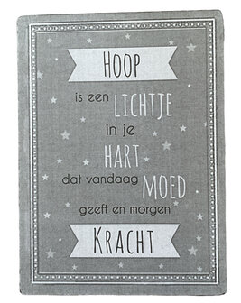 Bordje Hoop is een lichtje in je hart